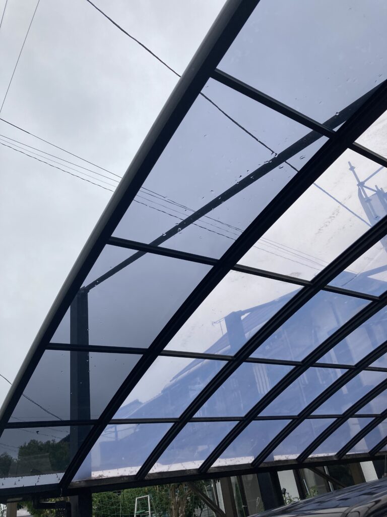 【台風破損】カーポートパネル交換